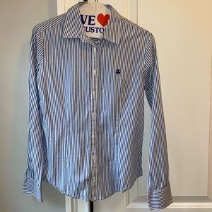 Brooks Brothers blue and white striped button down size 4, excellent condition